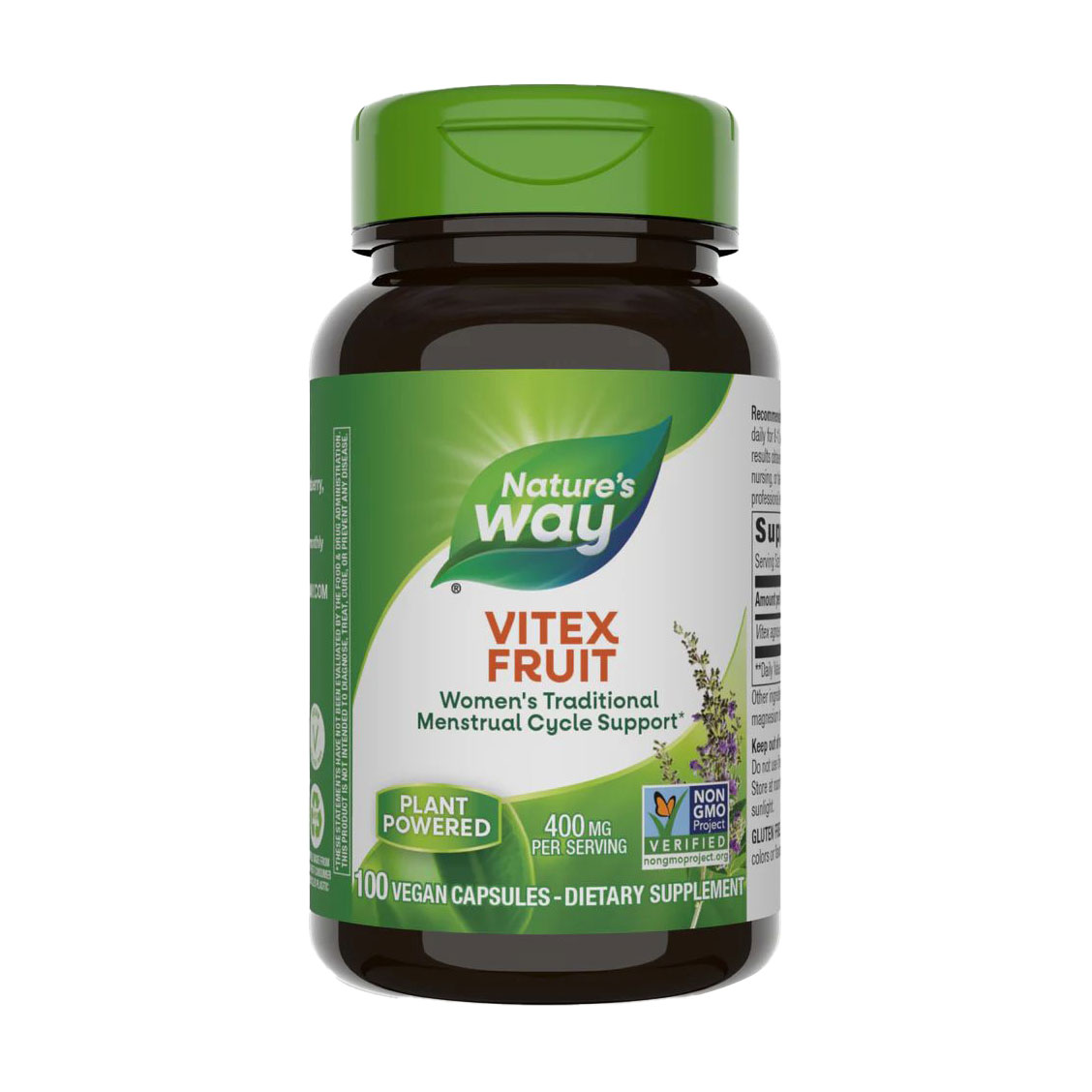Вітекс Nature's Way Vitex Fruit 400 мг, 100 вегетаріанських капсул